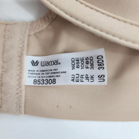 Wacoal At Ease Underwire Full Coverage T-Shirt Bra In Sand Size 38DD - Picture 2 of 3